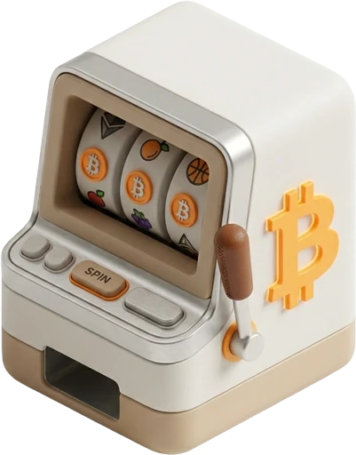 crypto slot machine 3D render