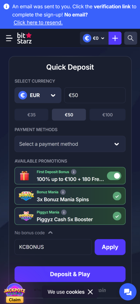 BitStarz Casino Deposit and Bonus Code overview