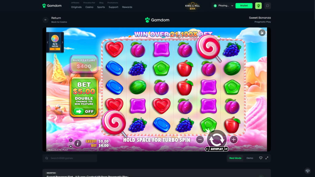 Famous Casino Game Bonanza at Gamdom