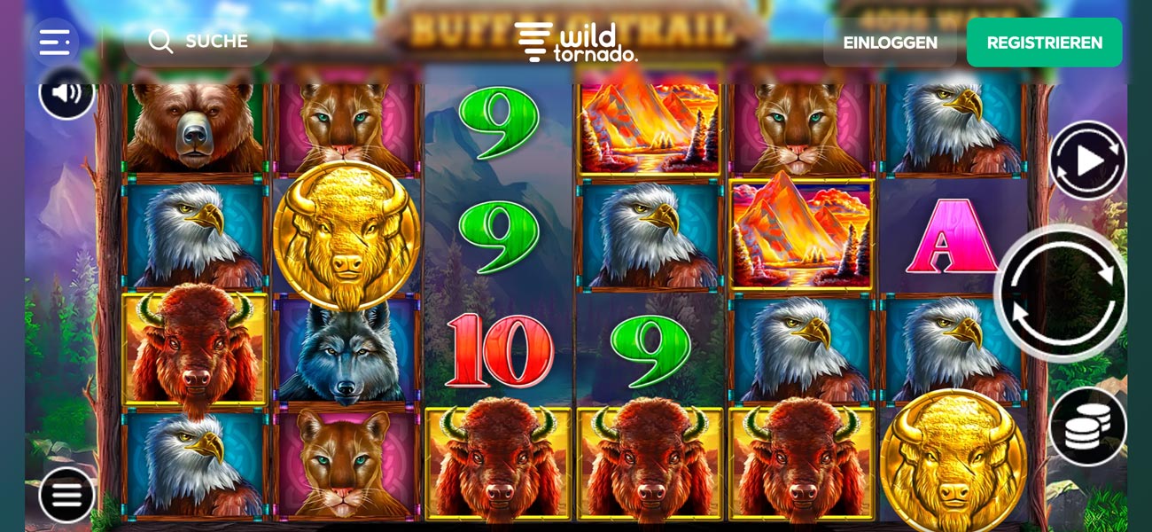 WildTornado Casino Screenshot von Buffalo Trail Slots (mobile)